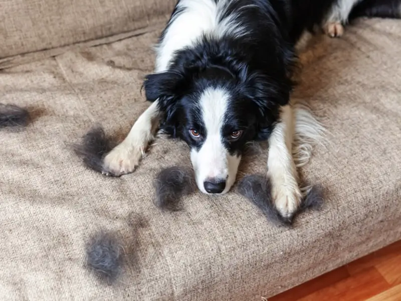 shaved border collie